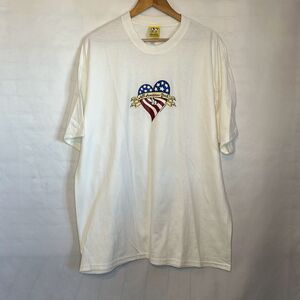 Vintage Big Dogs Santa Barbara Womens White Tshirt All American Grrl 2001‎ XL